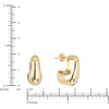 Amazon Essentials 14K Gold Over Brass 20mm Puff J Hoop Earrings