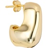 Amazon Essentials 14K Gold Over Brass 20mm Puff J Hoop Earrings