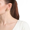 Amazon Essentials 14K Gold Over Brass 20mm Puff J Hoop Earrings