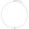 Amazon Essentials 14K Gold or Sterling Silver Freshwater Pearl Pendant Necklace(Silver)