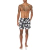 Amazon Essentials Men’s 7″ Quick-Dry Swim Trunk, Lightweight Breathable(Black Hibiscus Print)
