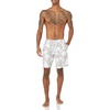 Amazon Essentials Men’s 9″ Quick-Dry Lightweight Breathable Swim Trunk with Mesh Liner(Grey Hibiscus Flower)