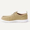 Amazon Essentials Men’s Canvas Moc Toe Loafer(Natural/White)
