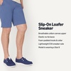 Amazon Essentials Men’s Canvas Moc Toe Loafer(Navy/White)
