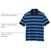 Amazon Essentials Men’s Regular-Fit Cotton Pique Polo Shirt, Short Sleeve (Available in Big & Tall)(Black Blue Stripe)