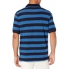 Amazon Essentials Men’s Regular-Fit Cotton Pique Polo Shirt, Short Sleeve (Available in Big & Tall)(Black Blue Stripe)