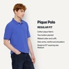 Amazon Essentials Men’s Regular-Fit Cotton Pique Polo Shirt, Short Sleeve (Available in Big & Tall)(Blue)