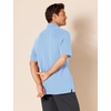 Amazon Essentials Men’s Regular-Fit Cotton Pique Polo Shirt, Short Sleeve (Available in Big & Tall)(French Blue)