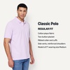 Amazon Essentials Men’s Regular-Fit Cotton Pique Polo Shirt, Short Sleeve (Available in Big & Tall)(Lavender)