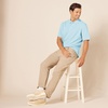 Amazon Essentials Men’s Regular-Fit Cotton Pique Polo Shirt, Short Sleeve (Available in Big & Tall)(Light Blue)
