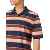 Amazon Essentials Men’s Regular-Fit Cotton Pique Polo Shirt, Short Sleeve (Available in Big & Tall)(Navy Bar Stripe)