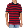 Amazon Essentials Men’s Regular-Fit Cotton Pique Polo Shirt, Short Sleeve (Available in Big & Tall)(Navy Red Rugby Stripe)