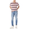 Amazon Essentials Men’s Regular-Fit Cotton Pique Polo Shirt, Short Sleeve (Available in Big & Tall)(Pink Bar Stripe)