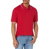 Amazon Essentials Men’s Regular-Fit Cotton Pique Polo Shirt, Short Sleeve (Available in Big & Tall)(Red Twin Stripe)