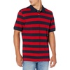 Amazon Essentials Men’s Regular-Fit Cotton Pique Polo Shirt, Short Sleeve (Available in Big & Tall)(Red/Navy Rugby Stripe)