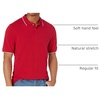 Amazon Essentials Men’s Regular-Fit Cotton Pique Polo Shirt, Short Sleeve (Available in Big & Tall)(Red/Navy and White Tipped)
