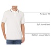 Amazon Essentials Men’s Regular-Fit Cotton Pique Polo Shirt, Short Sleeve (Available in Big & Tall)(White Twin Stripe)