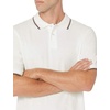 Amazon Essentials Men’s Regular-Fit Cotton Pique Polo Shirt, Short Sleeve (Available in Big & Tall)(White/Red and Navy Tipped)
