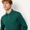 Amazon Essentials Men’s Slim Fit Long Sleeve Quick Dry Golf Polo Shirt(Dark Green)