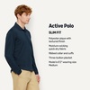 Amazon Essentials Men’s Slim Fit Long Sleeve Quick Dry Golf Polo Shirt(Dark Navy)