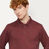 Amazon Essentials Men’s Slim Fit Long Sleeve Quick Dry Golf Polo Shirt(Rich Burgundy)