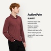 Amazon Essentials Men’s Slim Fit Long Sleeve Quick Dry Golf Polo Shirt(Rich Burgundy)