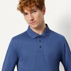 Amazon Essentials Men’s Slim Fit Long Sleeve Quick Dry Golf Polo Shirt(Washed Blue)