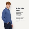 Amazon Essentials Men’s Slim Fit Long Sleeve Quick Dry Golf Polo Shirt(Washed Blue)