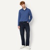 Amazon Essentials Men’s Slim Fit Long Sleeve Quick Dry Golf Polo Shirt(Washed Blue)
