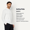 Amazon Essentials Men’s Slim Fit Long Sleeve Quick Dry Golf Polo Shirt(White)