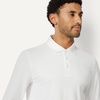 Amazon Essentials Men’s Slim Fit Long Sleeve Quick Dry Golf Polo Shirt(White)