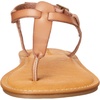 Amazon Essentials Women’s Casual Thong Leather Sandal with Ankle Strap, Wide Width Available(Camel)