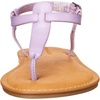 Amazon Essentials Women’s Casual Thong Leather Sandal with Ankle Strap, Wide Width Available(Lavender)