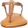 Amazon Essentials Women’s Casual Thong Leather Sandal with Ankle Strap, Wide Width Available(Mushroom Brown)