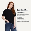 Amazon Essentials Women’s Oversized T-Shirt Cotton Span(Black)