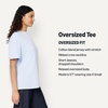 Amazon Essentials Women’s Oversized T-Shirt Cotton Span(Light Blue)