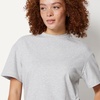 Amazon Essentials Women’s Oversized T-Shirt Cotton Span(Light Grey Heather)