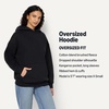 Amazon Essentials Women’s Oversized-Fit Fleece Hoodie(Black)