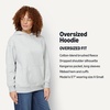 Amazon Essentials Women’s Oversized-Fit Fleece Hoodie(Light Grey Heather)