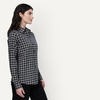 Amazon Essentials Women’s Regular-Fit Long-Sleeve Lightweight Cotton Brushed Flannel Shirt(Black Ivory Plaid)