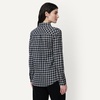 Amazon Essentials Women’s Regular-Fit Long-Sleeve Lightweight Cotton Brushed Flannel Shirt(Black Ivory Plaid)