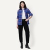 Amazon Essentials Women’s Regular-Fit Long-Sleeve Lightweight Cotton Brushed Flannel Shirt(Blue Plaid)