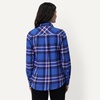 Amazon Essentials Women’s Regular-Fit Long-Sleeve Lightweight Cotton Brushed Flannel Shirt(Blue Plaid)