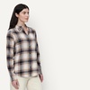 Amazon Essentials Women’s Regular-Fit Long-Sleeve Lightweight Cotton Brushed Flannel Shirt(Caramel Plaid)