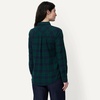 Amazon Essentials Women’s Regular-Fit Long-Sleeve Lightweight Cotton Brushed Flannel Shirt(Dark Green Plaid)