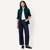 Amazon Essentials Women’s Regular-Fit Long-Sleeve Lightweight Cotton Brushed Flannel Shirt(Dark Green Plaid)
