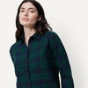 Amazon Essentials Women’s Regular-Fit Long-Sleeve Lightweight Cotton Brushed Flannel Shirt(Dark Green Plaid)
