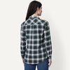 Amazon Essentials Women’s Regular-Fit Long-Sleeve Lightweight Cotton Brushed Flannel Shirt(Navy Dark Green Plaid)