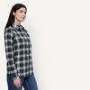 Amazon Essentials Women’s Regular-Fit Long-Sleeve Lightweight Cotton Brushed Flannel Shirt(Navy Dark Green Plaid)
