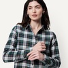 Amazon Essentials Women’s Regular-Fit Long-Sleeve Lightweight Cotton Brushed Flannel Shirt(Navy Dark Green Plaid)